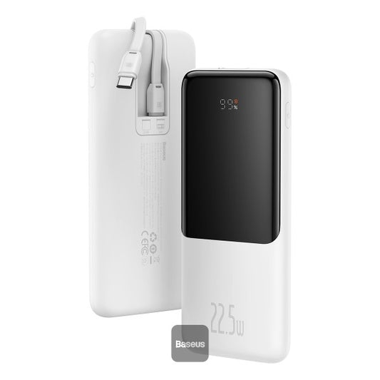 Baseus 22.5W 10000mAh Fast Charge Power Bank with Built-in Type C & Lightning Cable