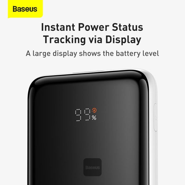 Baseus 22.5W 10000mAh Fast Charge Power Bank with Built-in Type C & Lightning Cable
