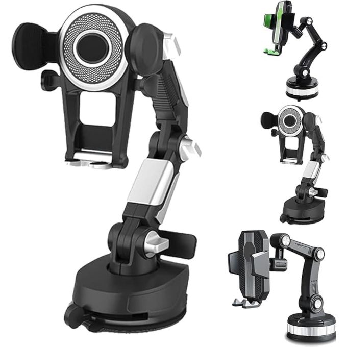 The Big Truck Mobile Phone Holder (Model X0666). It is a heavy-duty, multi-jointed mechanical car mount designed specifically for large trucks, construction vehicles, and SUVs.